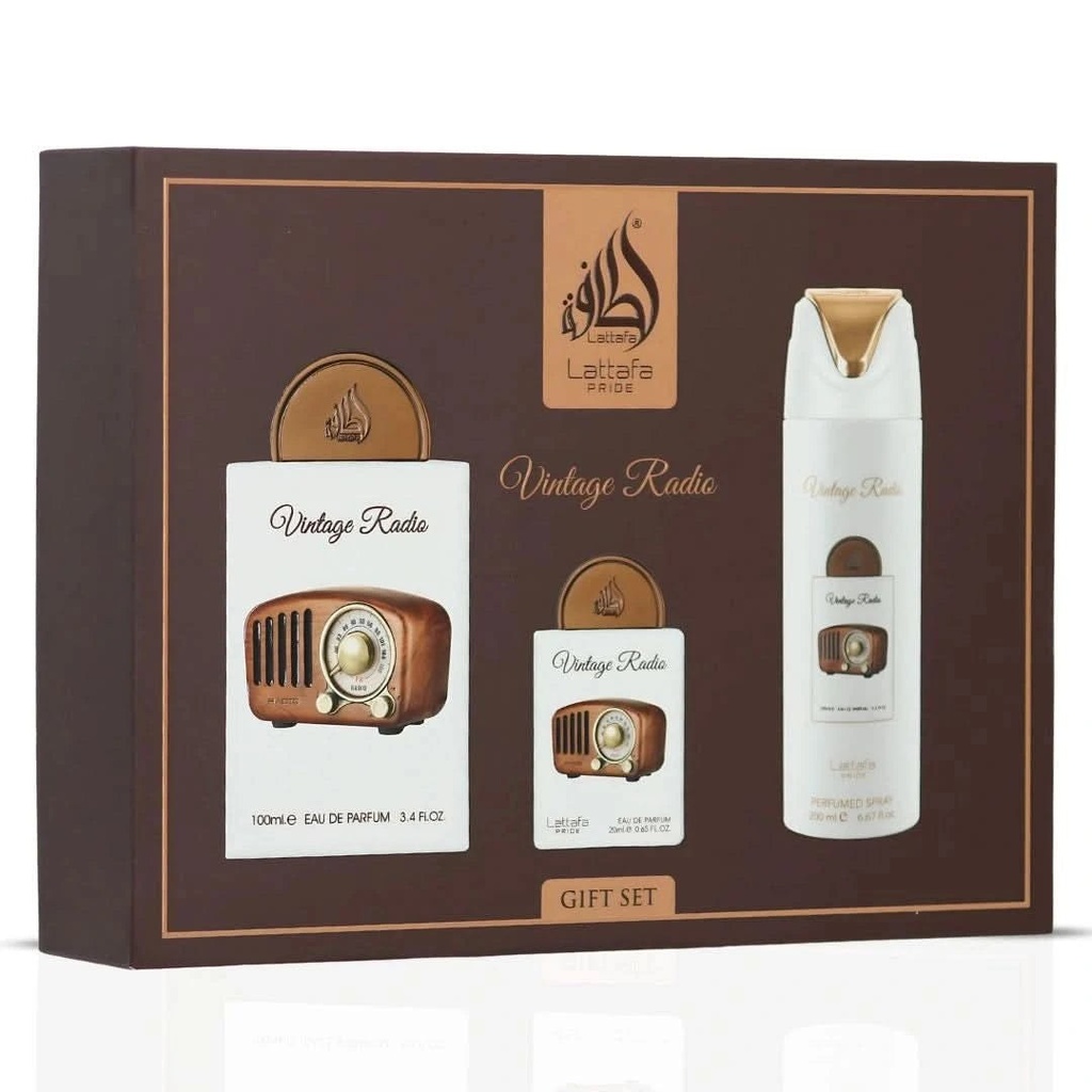 Lattafa Mini Gift Set (Vintage Radio) Unisex Set — 4